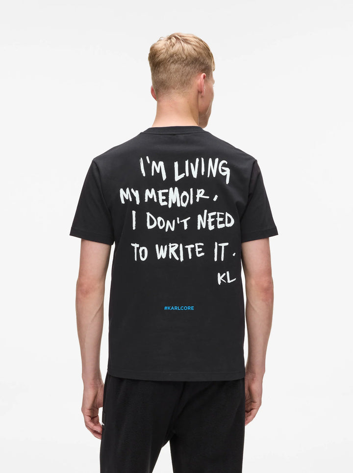 Karl Lagerfeld Men's Regular Karl Quote T-shirt | Black