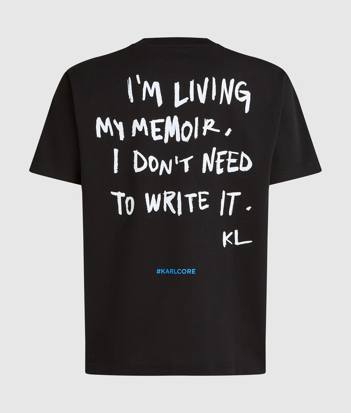 Karl Lagerfeld Men's Regular Karl Quote T-shirt | Black