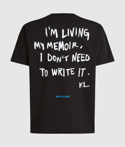 Karl Lagerfeld Men's Regular Karl Quote T-shirt | Black