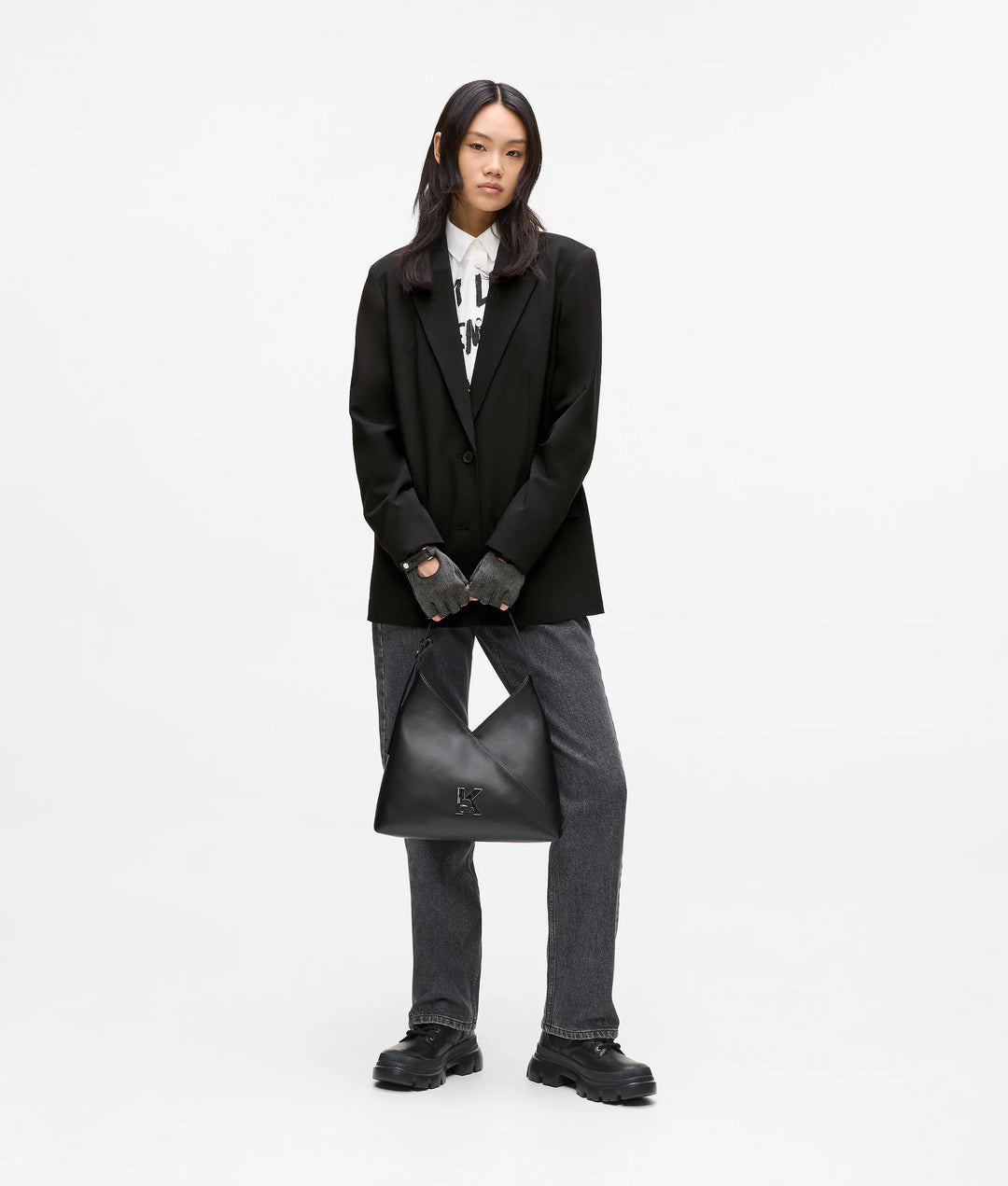Karl Lagerfeld Quote Blazer | Black