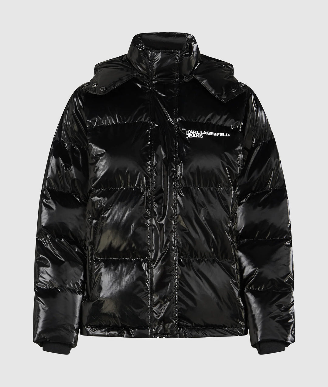 Karl Lagerfeld Women's Shiny Puffer Jacket | Black