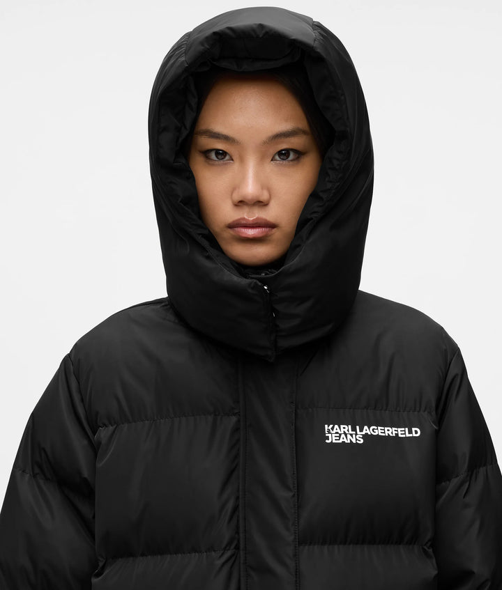 Karl Lagerfeld Women's Long Puffer Jacket | Black