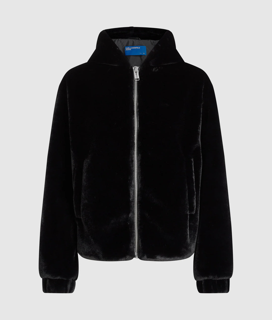 Karl Lagerfeld Faux Fur Jacket | Black