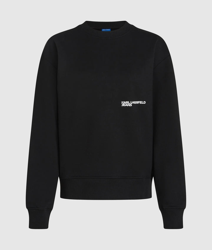 Karl Lagerfeld Women's Relaxed Karl Quote Sweatshirt | Black