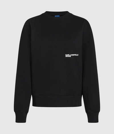 Karl Lagerfeld Women's Relaxed Karl Quote Sweatshirt | Black