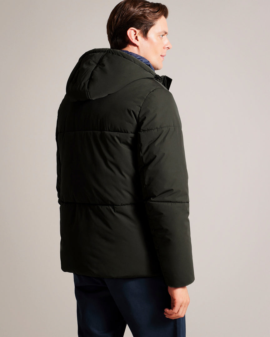 Ted Baker Kinmont Hooded Puffer Jacket | Mid Green