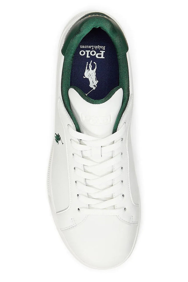 Ralph Lauren Men's Low Top Sneakers | White/Forest