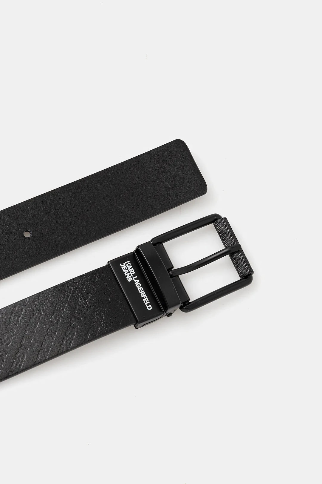 Karl Lagerfeld Reversible Debossed Men's Belt | Black