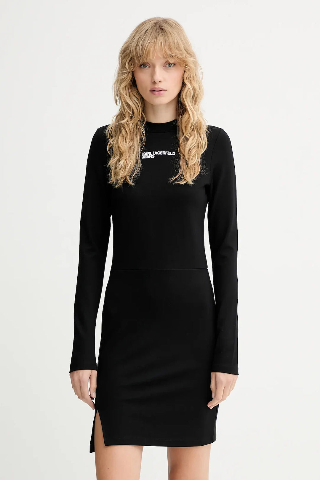Karl Lagerfeld Milano Mock Neck Dress | Black