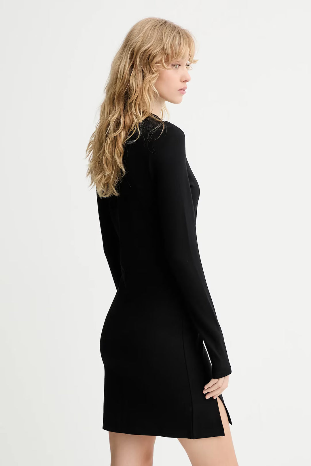 Karl Lagerfeld Milano Mock Neck Dress | Black