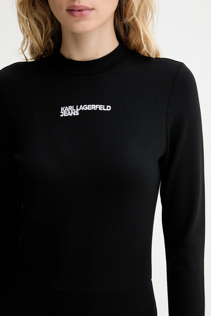 Karl Lagerfeld Milano Mock Neck Dress | Black