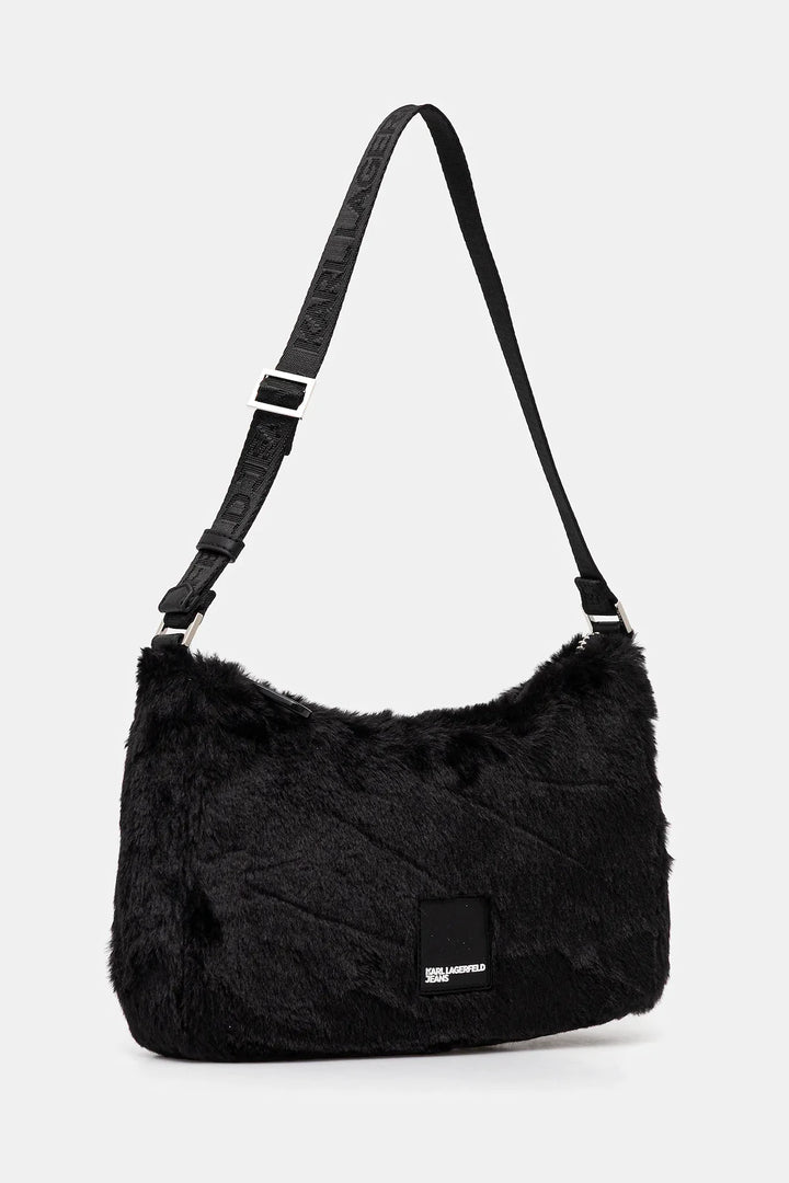 Karl Lagerfeld Faux Fur Shoulder Bag | Black