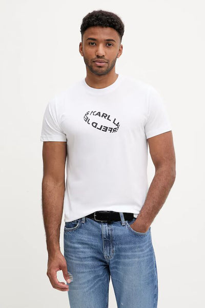 Karl Lagerfeld Slim Ring Logo T-shirt | White