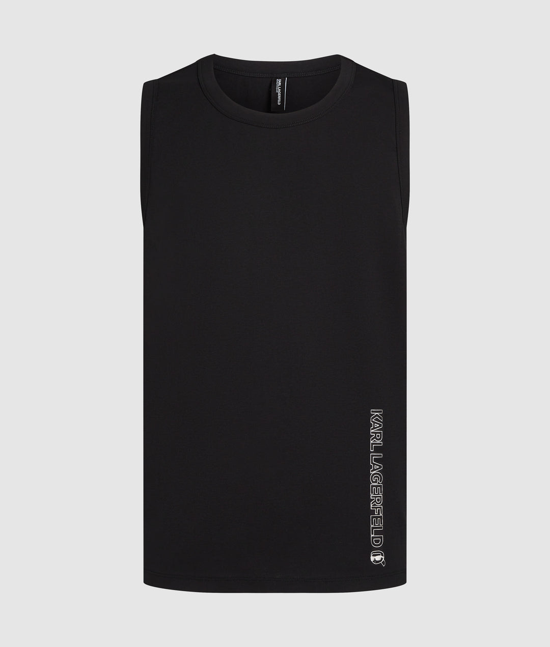 Karl Lagerfeld Ikon Metallic Beach Tank Top | Black