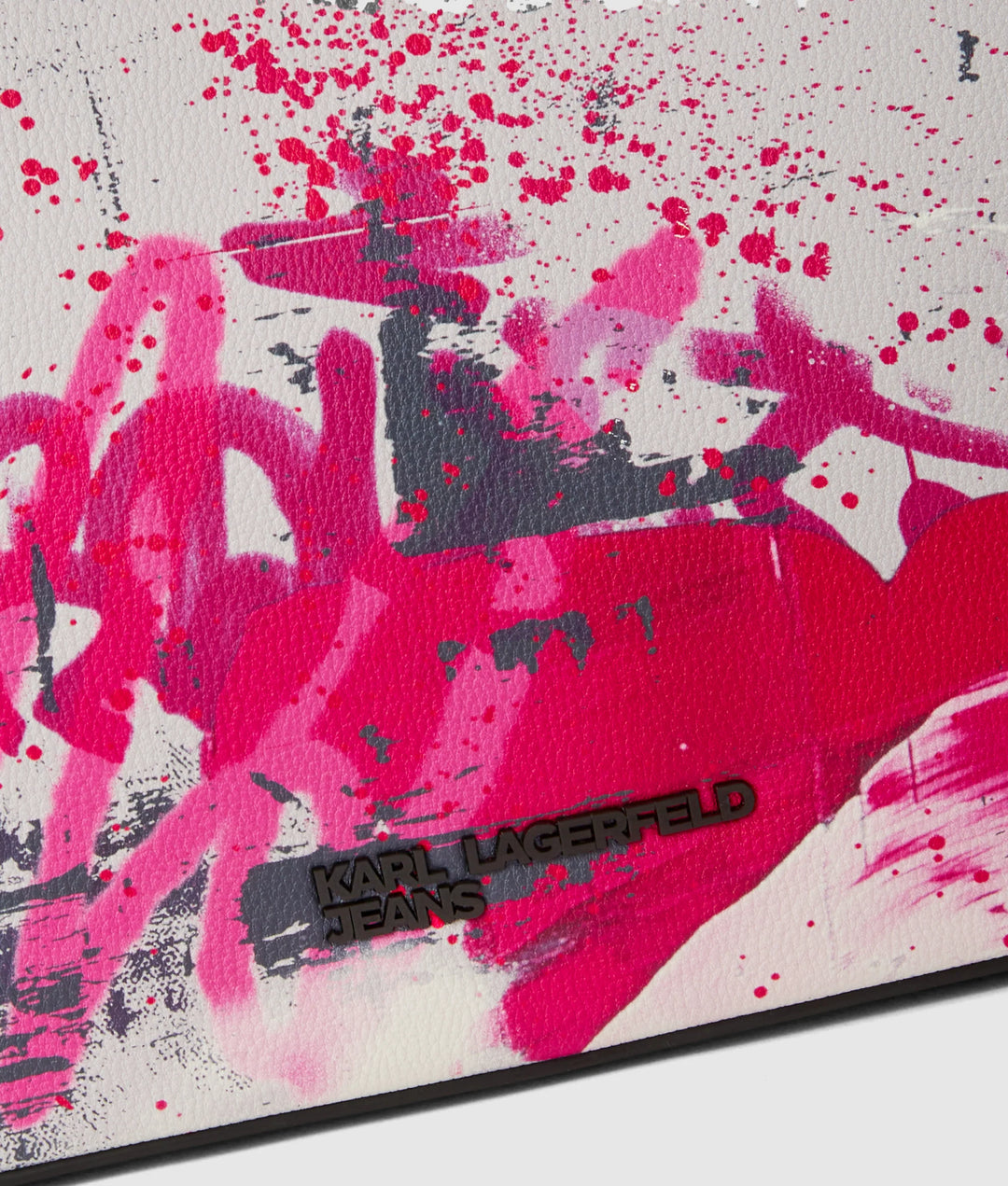Karl Lagerfeld Graffiti Print Shoulder Bag | Painters Pink