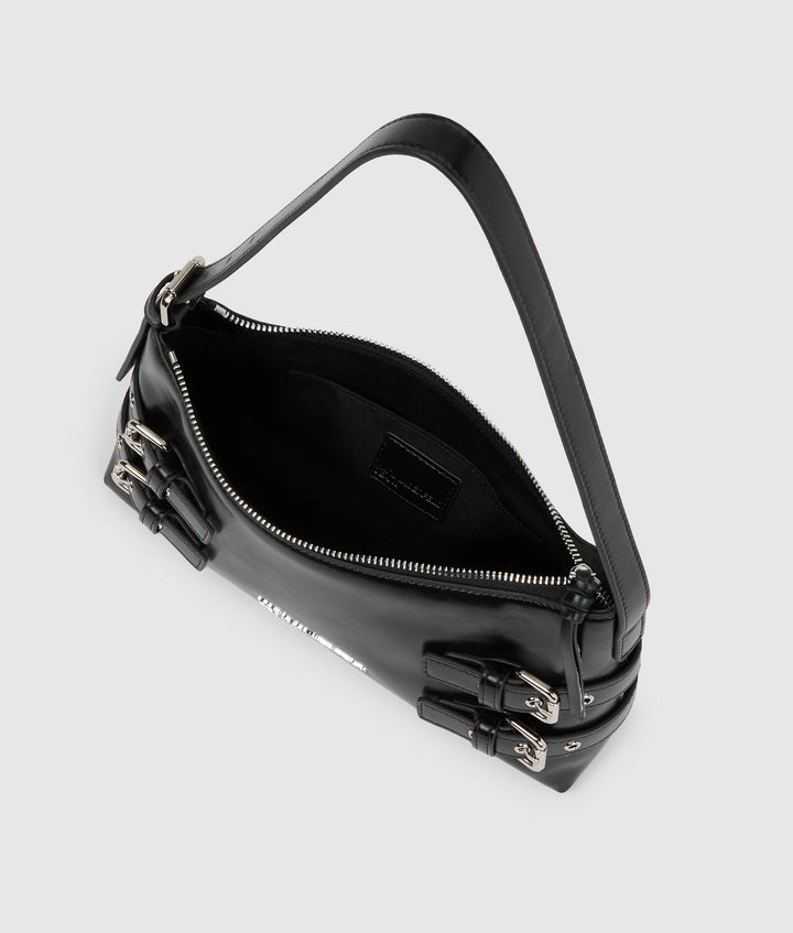 Karl Lagerfeld Buckle Shoulder Bag | Black