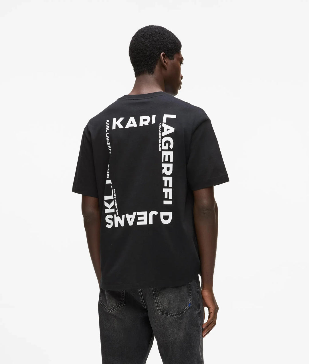 Karl Lagerfeld Regular Frame Logo Men's T-shirt | Black