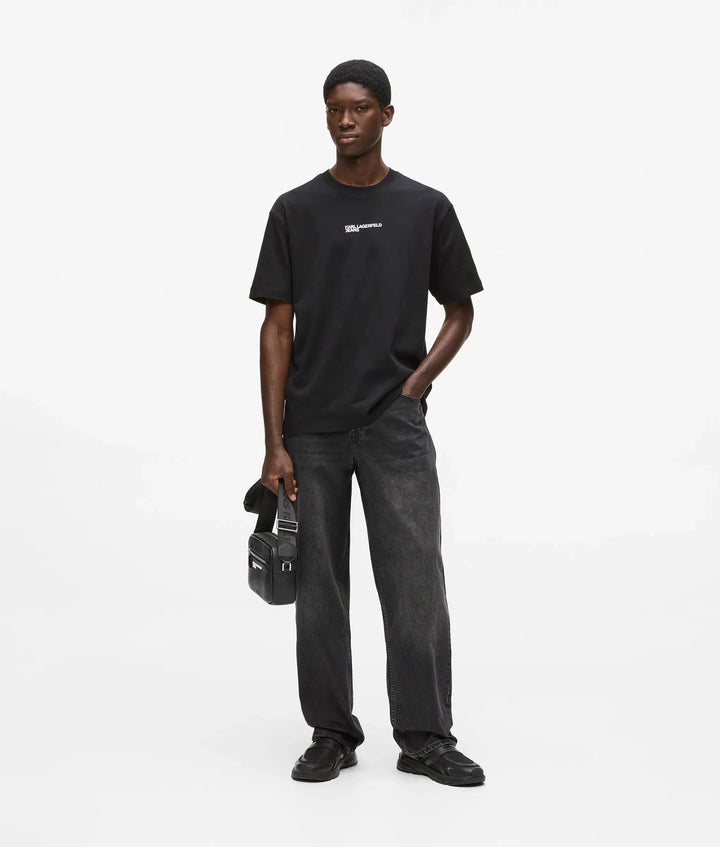 Karl Lagerfeld Regular Frame Logo Men's T-shirt | Black