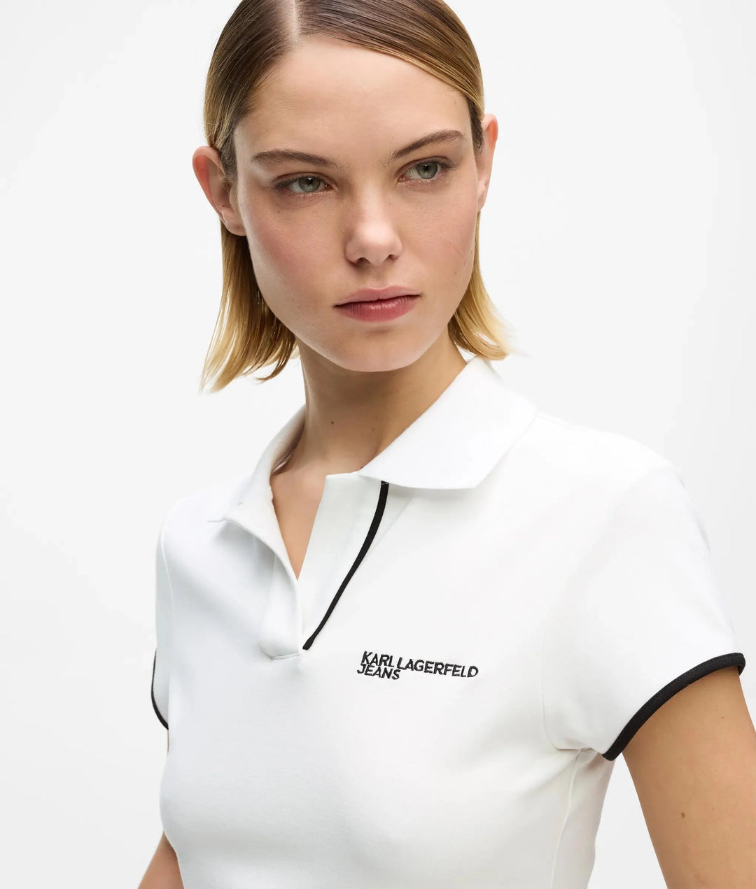 Karl Lagerfels Slim Fit Women's Polo | White