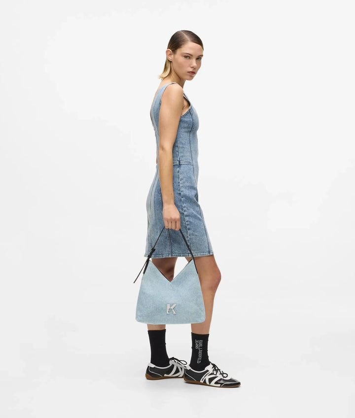 Karl Lagerfeld Geo Small Denim Tote Bag | Acid Light