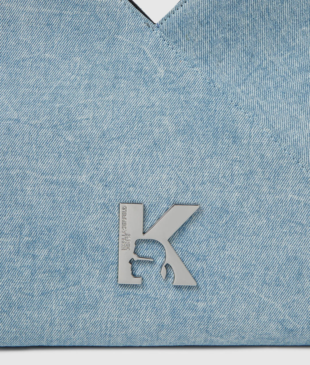 Karl Lagerfeld Geo Small Denim Tote Bag | Acid Light
