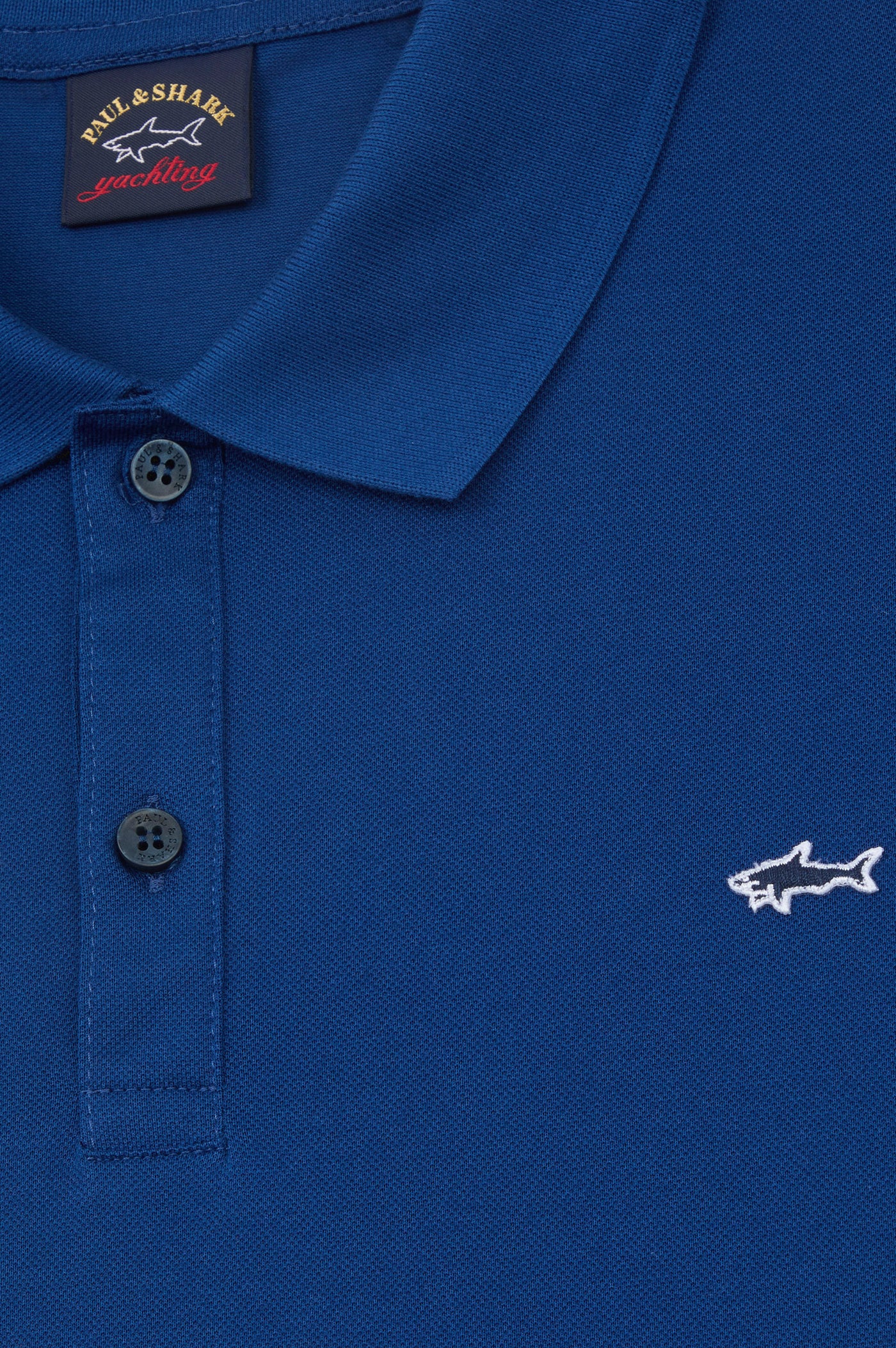 Paul & Shark Double Piqué Polo 3 in 1 Kompact Technology with Shark Badge | Blue