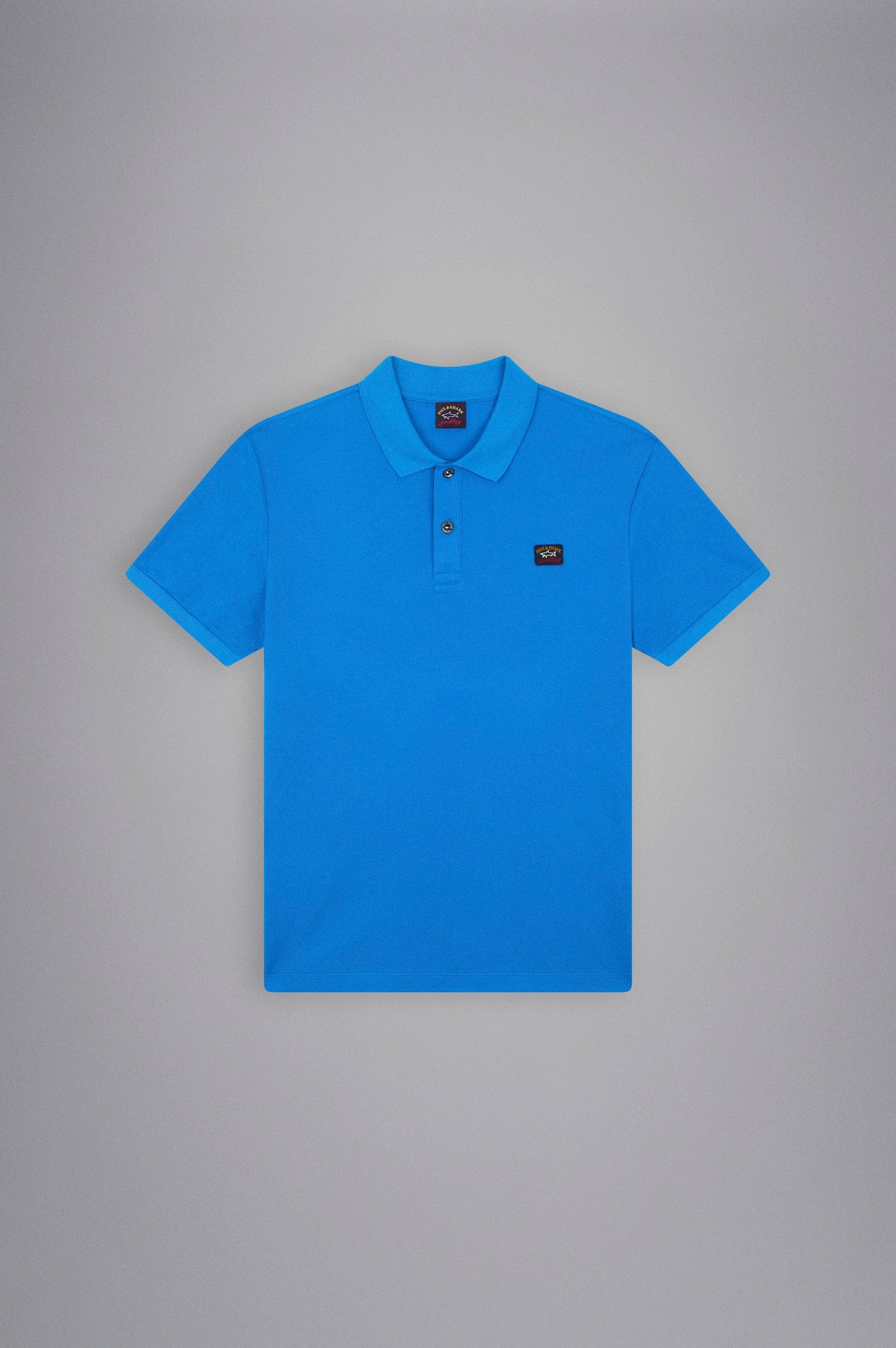 Paul & Shark Piqué Cotton Polo with Iconic Badge | Imperial Blue