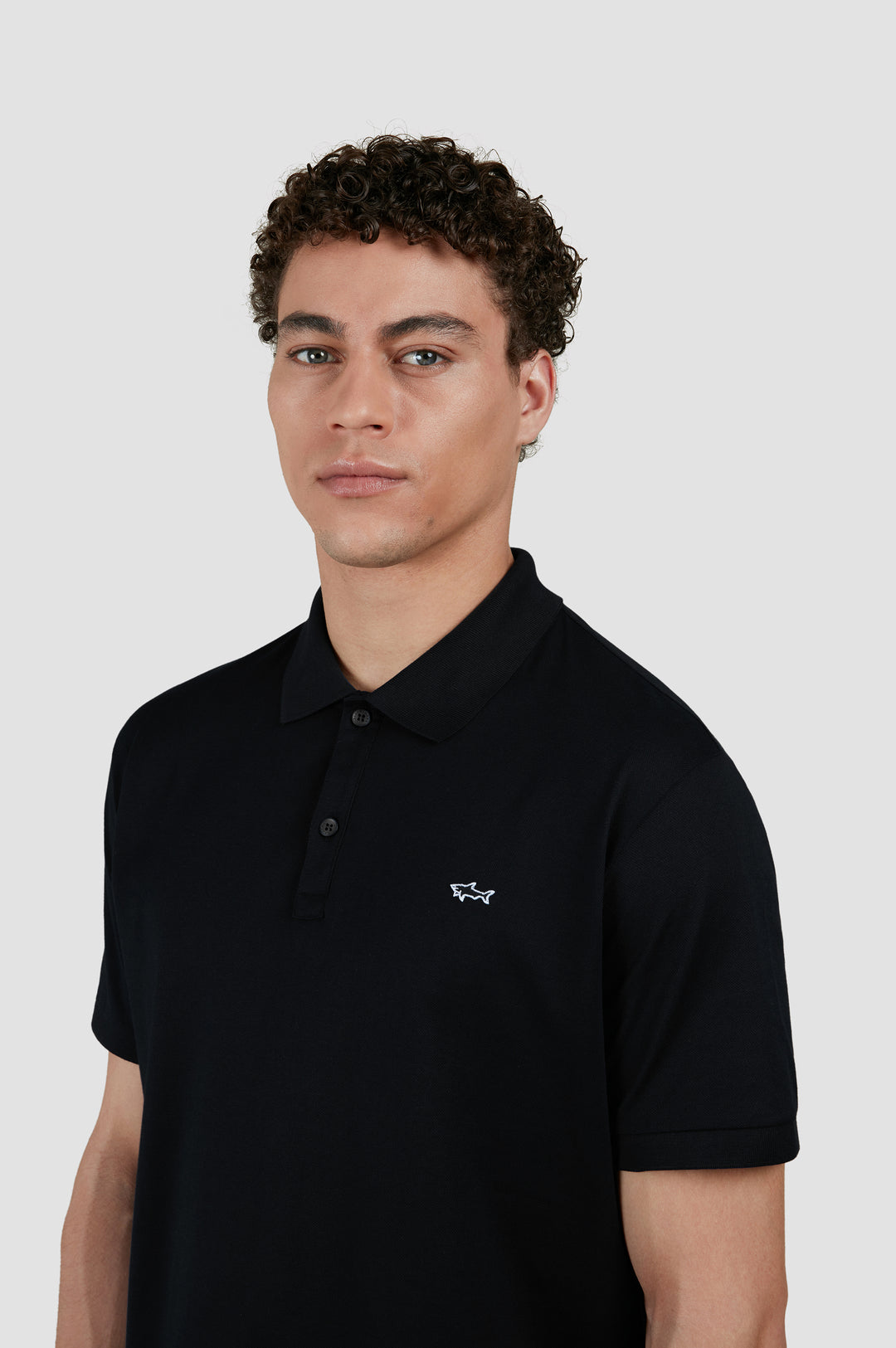 Paul & Shark Double Piqué Polo 3 in 1 Kompact Technology with Shark Badge | Black