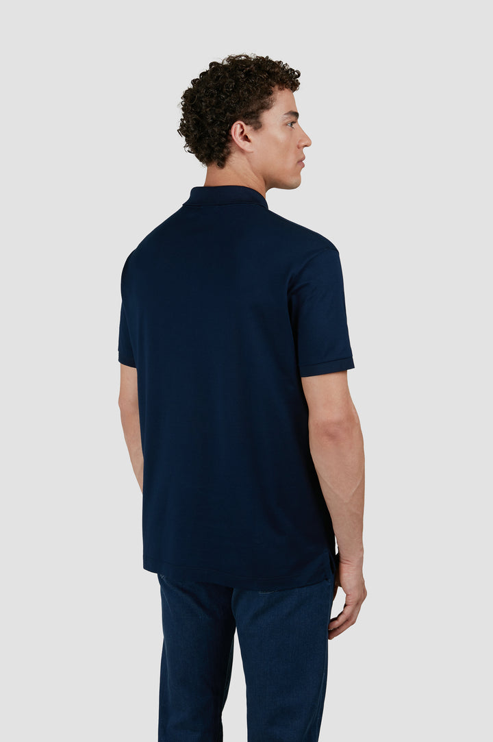 Paul & Shark Double Piqué Polo 3 in 1 Kompact Technology with Shark Badge | Navy