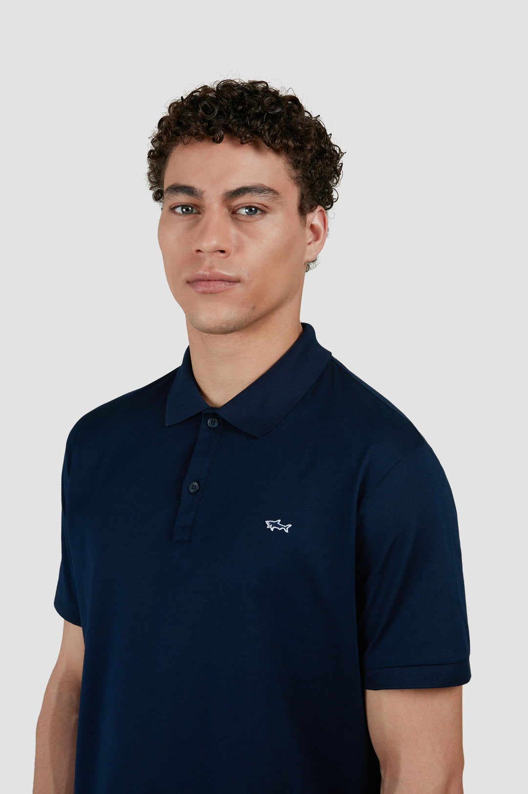 Paul & Shark Double Piqué Polo 3 in 1 Kompact Technology with Shark Badge | Navy