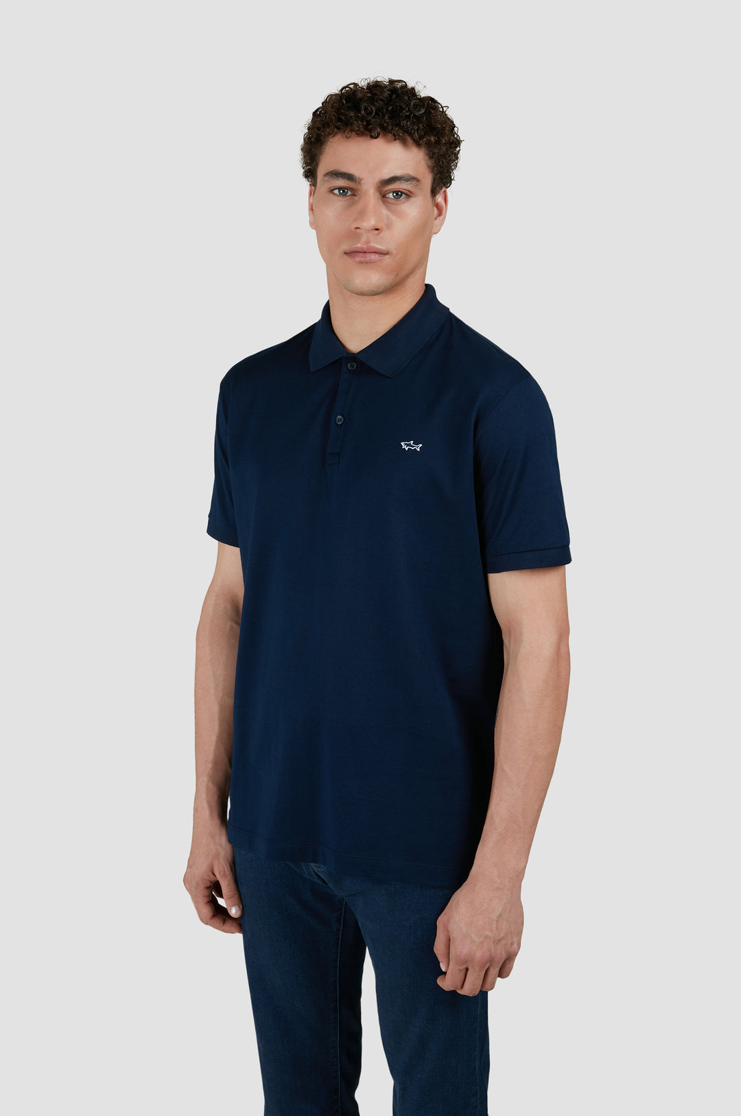 Paul & Shark Double Piqué Polo 3 in 1 Kompact Technology with Shark Badge | Navy