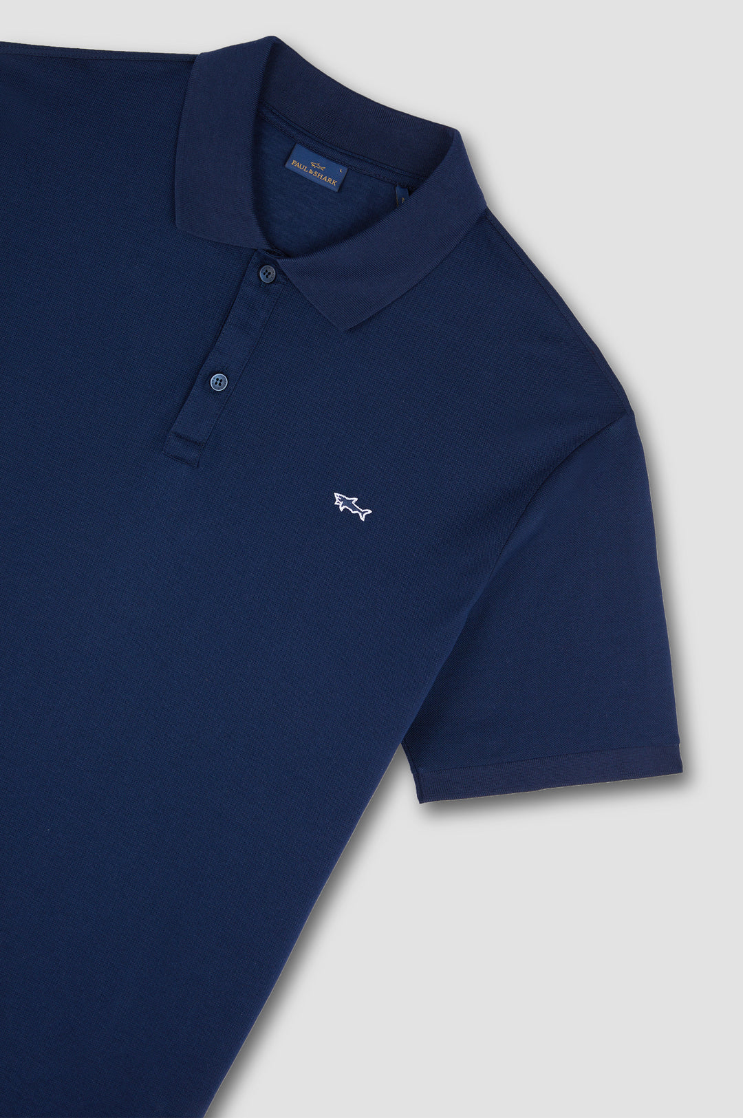 Paul & Shark Double Piqué Polo 3 in 1 Kompact Technology with Shark Badge | Navy