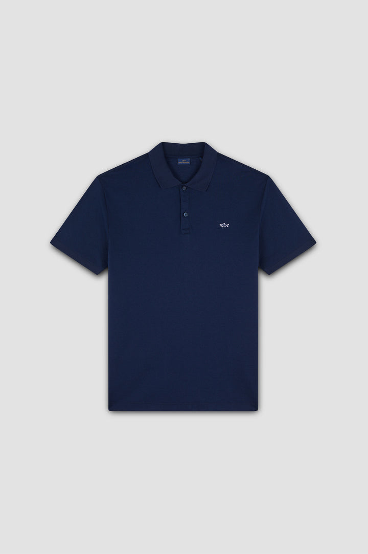 Paul & Shark Double Piqué Polo 3 in 1 Kompact Technology with Shark Badge | Navy