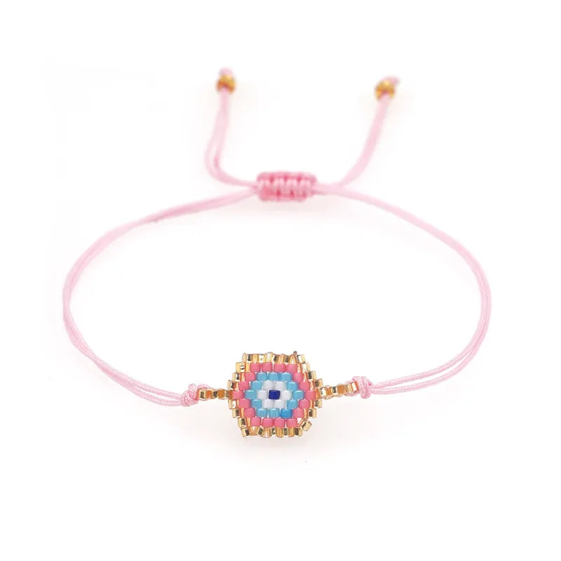 Never Needy Casual String Stretch Adjustable Bracelet | Pink