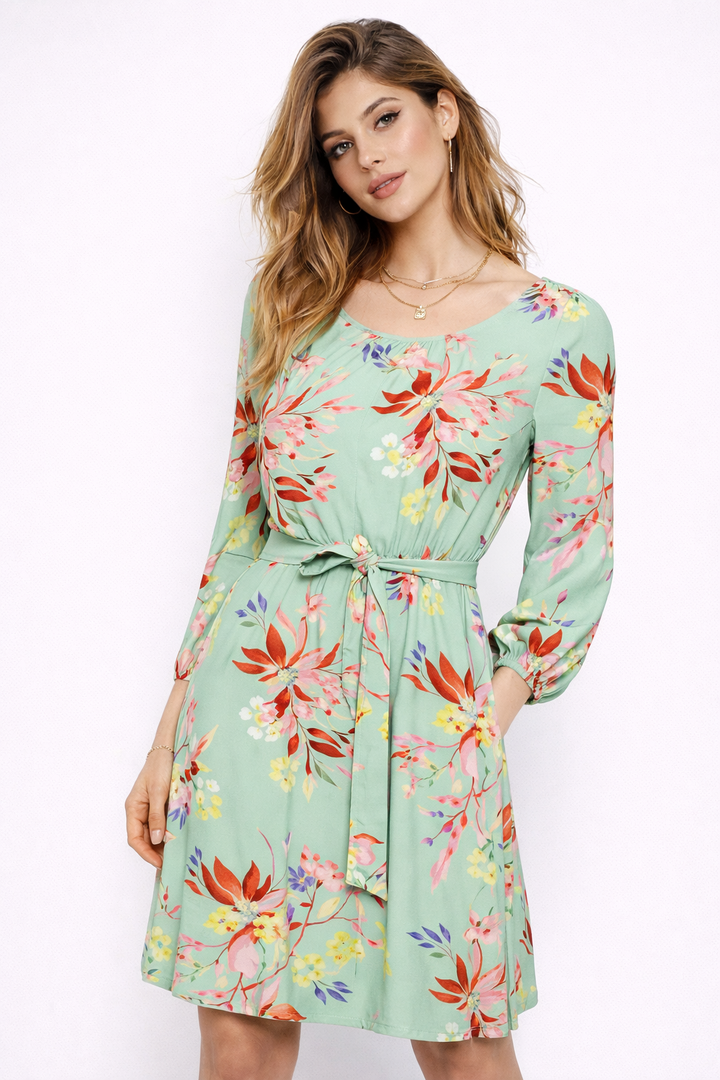 Penny Black Viscose Sable Dress | Sagre Green