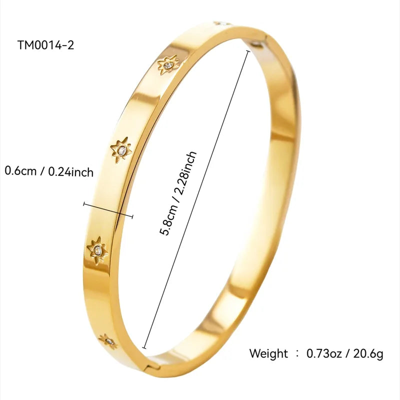 Never Needy Luxurious Shiny Bangle | Golden Sun