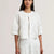 Ted Baker Collarless Boxy Fit Cropped Cardigan | White