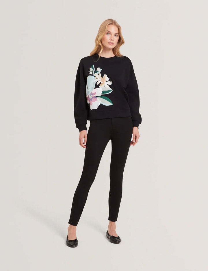 Ted Baker Brookla Printed Embroidered Sweatshirt | Black