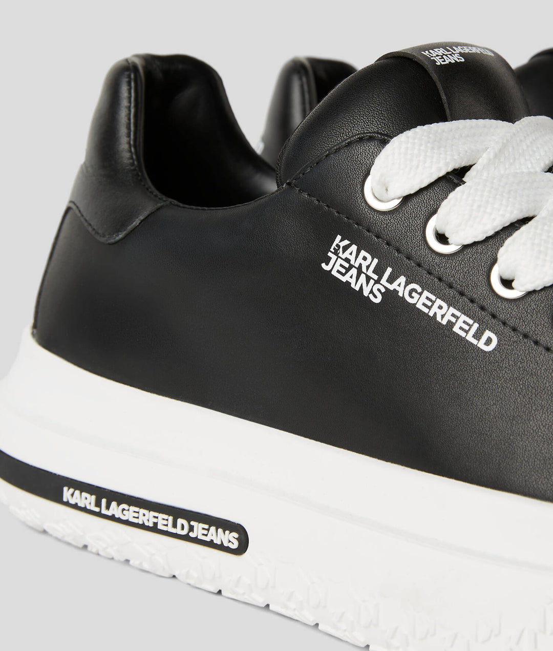 Karl Lagerfeld Men's Leather Sneakers | Black