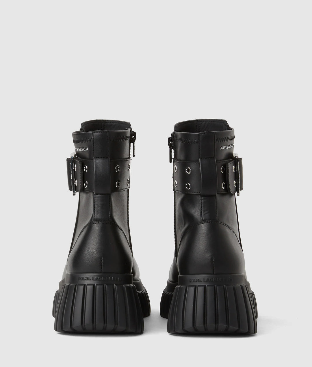 Karl Lagerfeld Kreeper Mid Calf Wedge Women's Boots | Black
