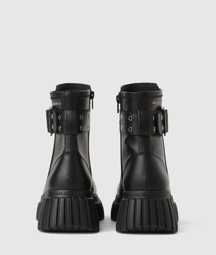 Karl Lagerfeld Kreeper Mid Calf Wedge Women's Boots | Black