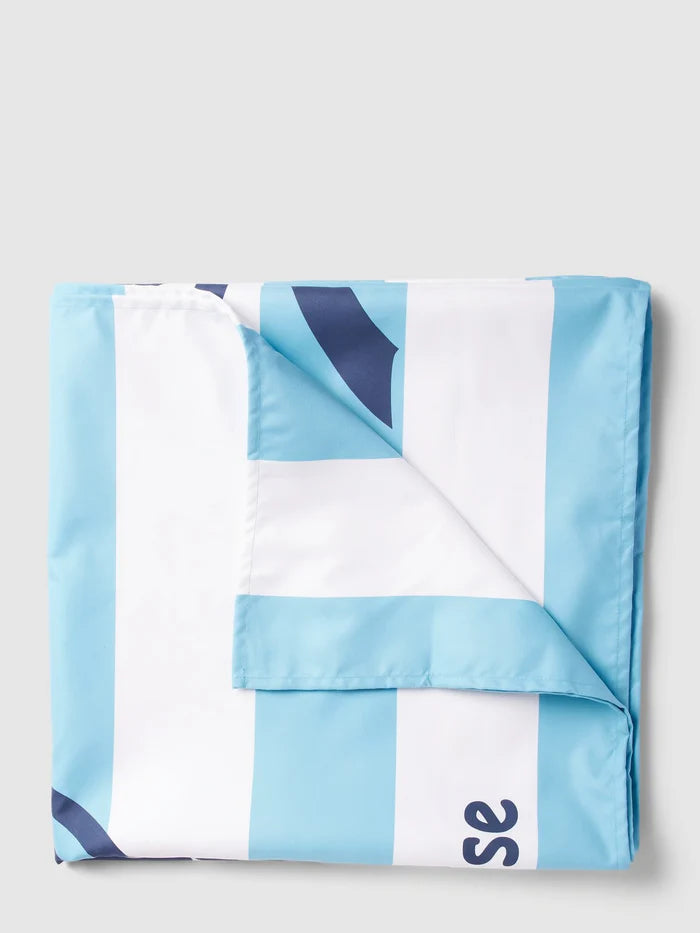 MC2 Saint Barth Towel Aidan Stripes | Sky Blue