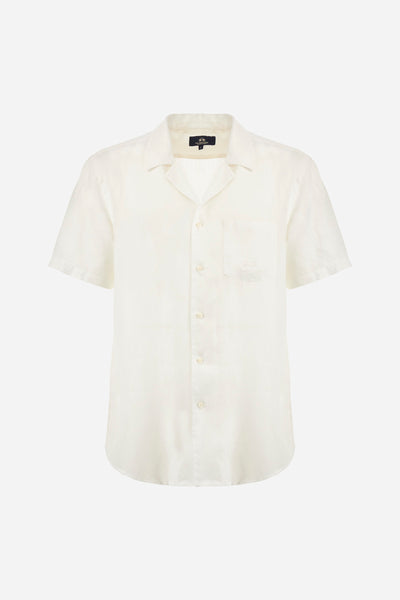 La Martina Regular Fit Linen Canvas Shirt – Varoun | White