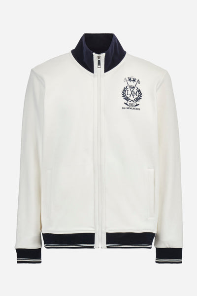 La Martina Regular Fit Cotton Blend Piqué Sweatshirt – Athos | White