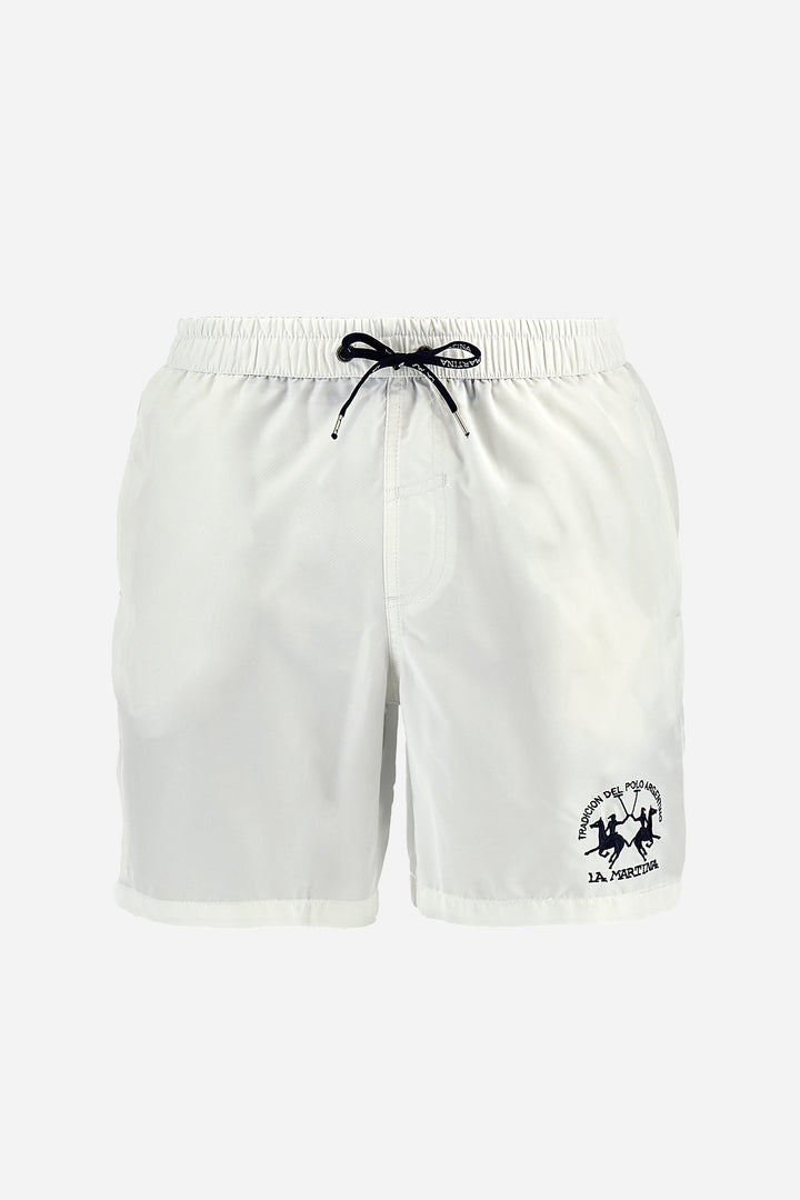 La Martina Regular Fit Nylon Swimsuit - Clint | White
