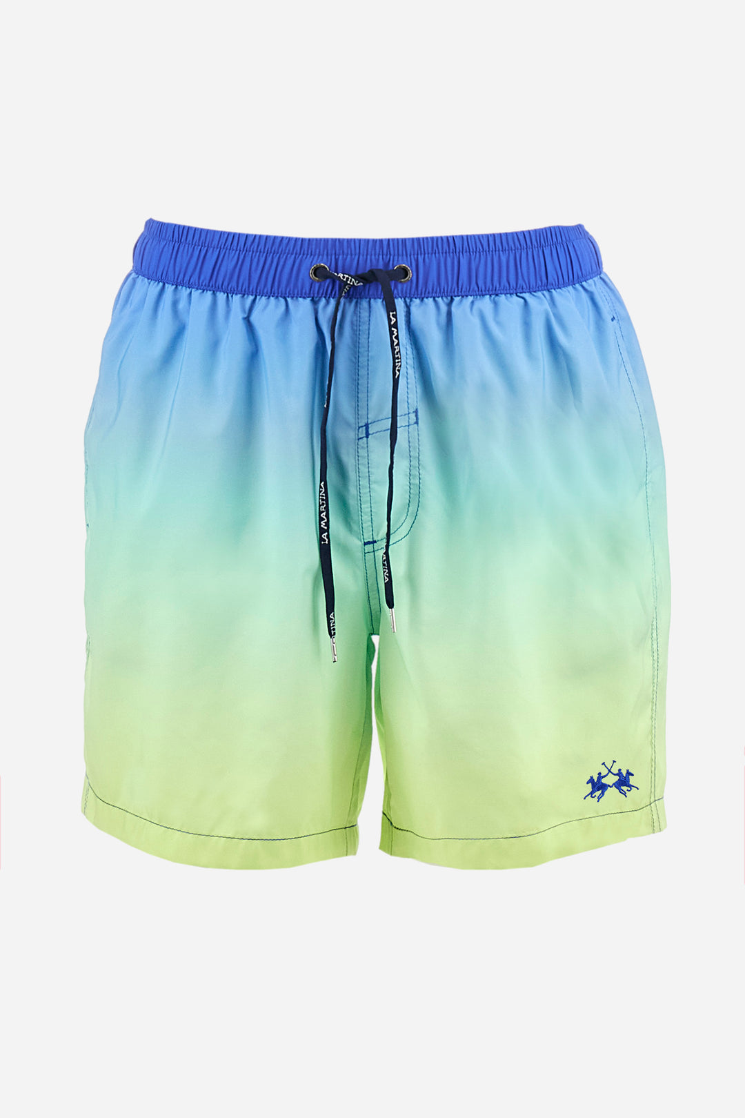 La Martina Regular Fit Nylon Swimsuit - Alfie | Aqua/Yellow