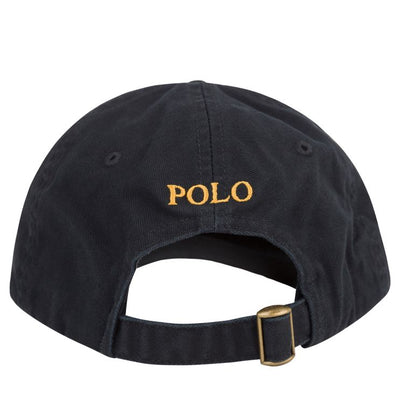 Ralph Lauren Hat with Gold Pony | Black/Gold