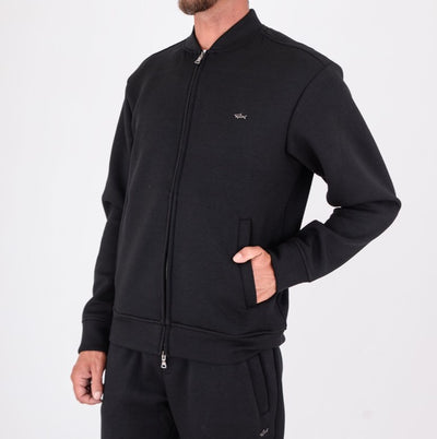 Paul & Shark Metal Shark Tech Fleece Full Zip Sweatshirt | Black