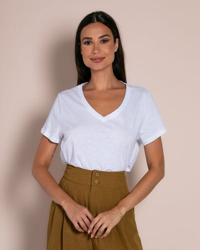 Never Needy Cotton Top | White