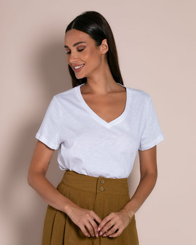 Never Needy Cotton Top | White